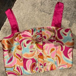 ZARA 70s LOOK SATIN CROP TOP✨